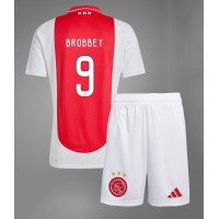 Dres Ajax Brian Brobbey #9 Domáci pre deti 2024-25 Krátky Rukáv (+ trenírky)